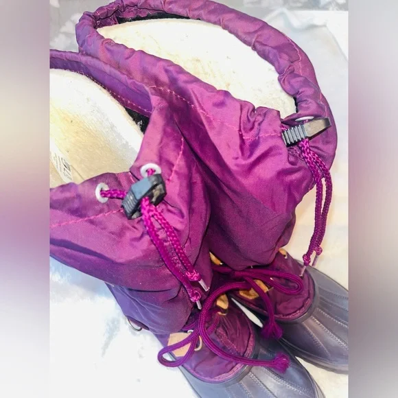 SOREL Freesyle Winter Lined Boots Purple Sz 7 - Picture 5 of 11